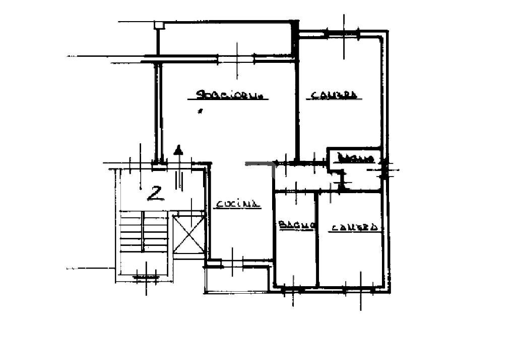 Three-room apartment Via Filippo Turati, Zibido San Giacomo - floor plans 1
