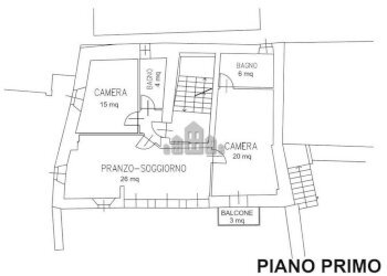 Planimetria primo piano - Trilocale via Bora, 12, Brosso - foto 23