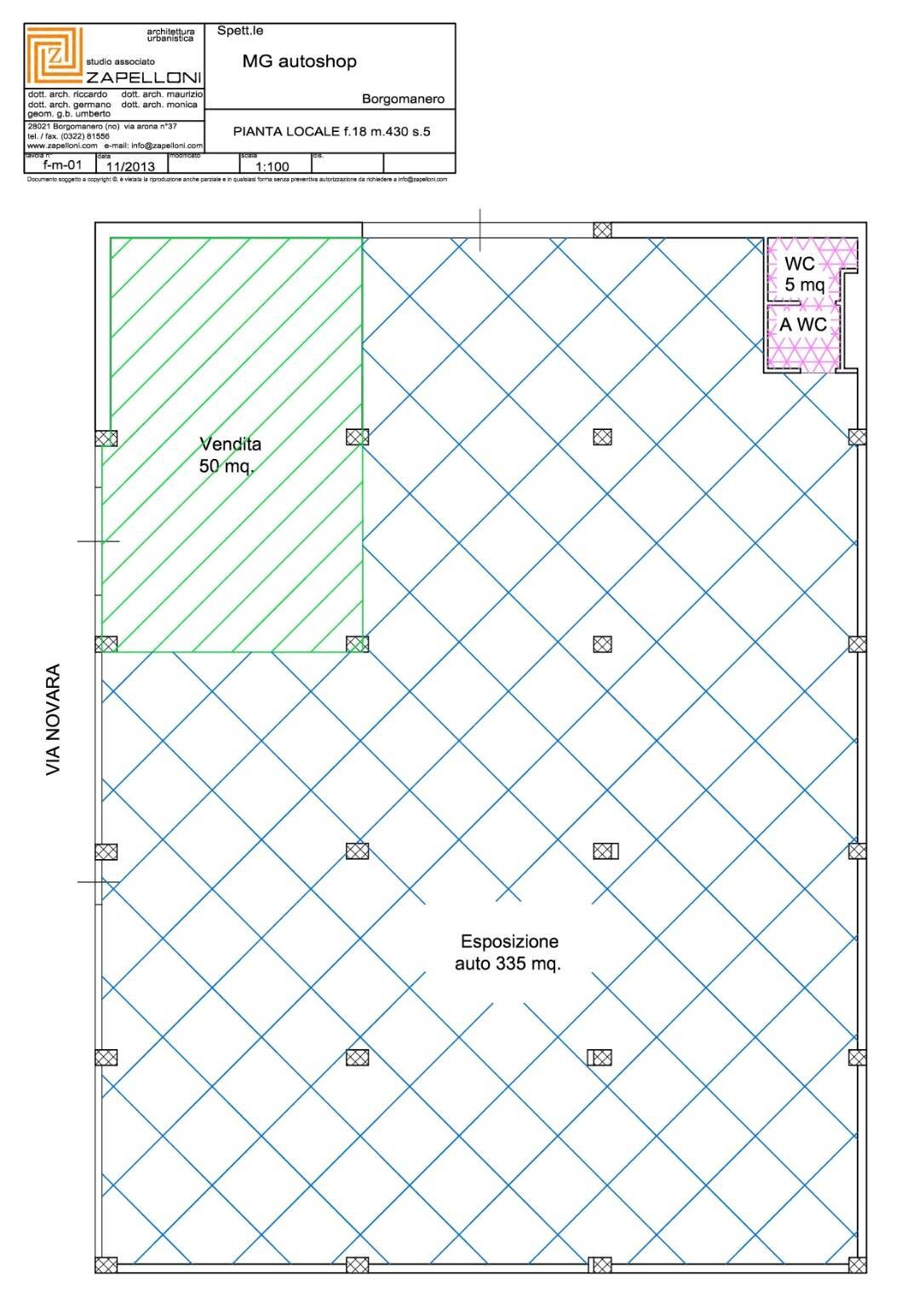 Negozio via Novara, 89, Borgomanero - planimetria 1