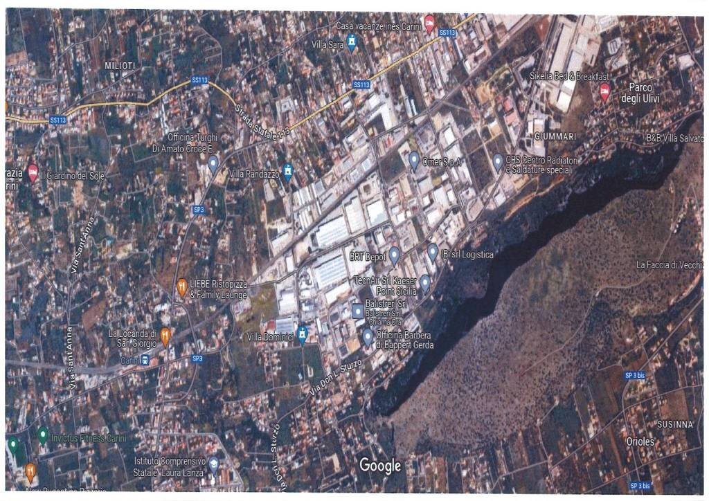 Mappa - Capannone via Don Lorenzo Milani, Carini - foto 3