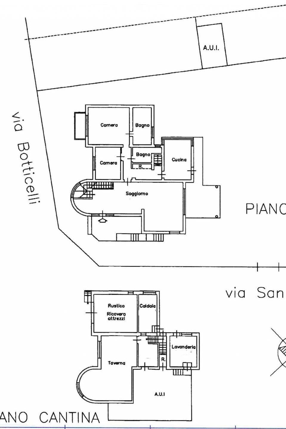 Villa via San Sebastiano, 93, Parabiago - planimetria 1