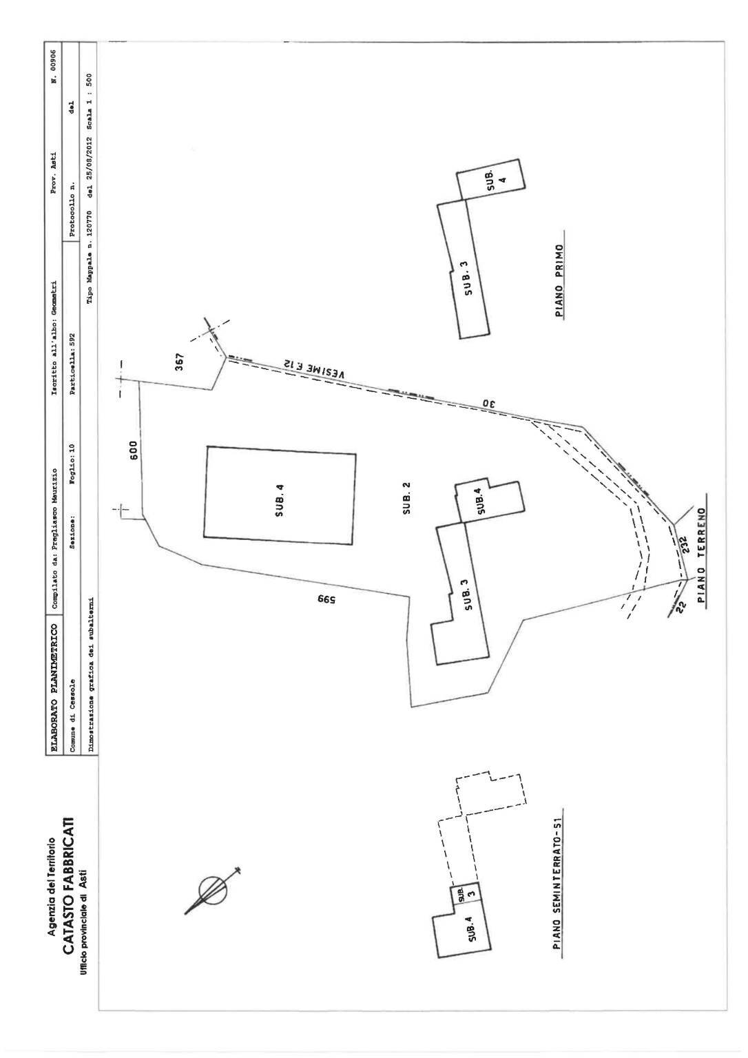Rustico Regione Goretta, Cessole - planimetria 1