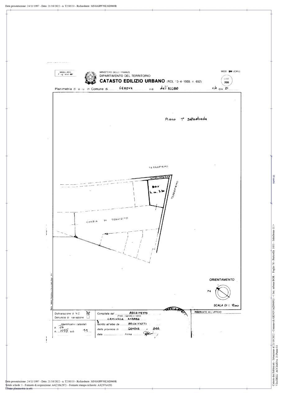 2.1 planimetria box 1_page-0001.jpg - Box VIA DELL'ACCIAIO  21, Genova - floor plans 1