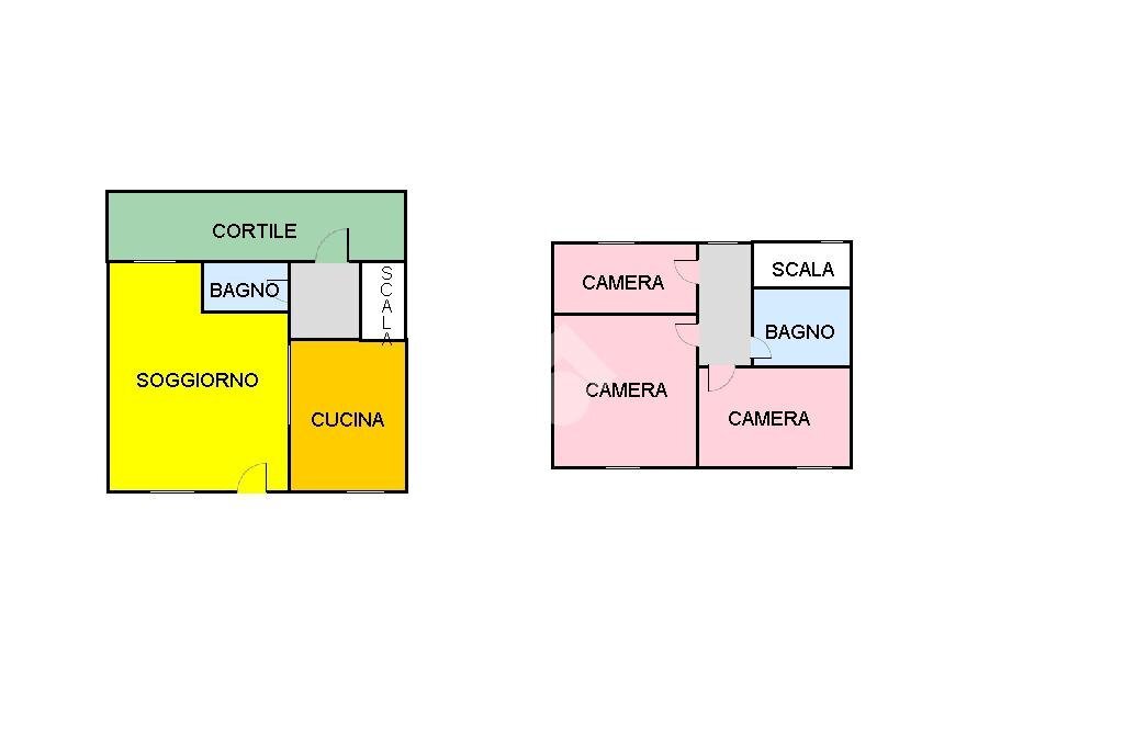 Semi-detached house Via Ponte Forca, Cadelbosco di Sopra - floor plans 1