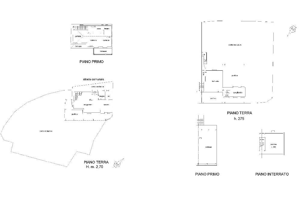 Semi-detached house Località carrara, Terzo - floor plans 1