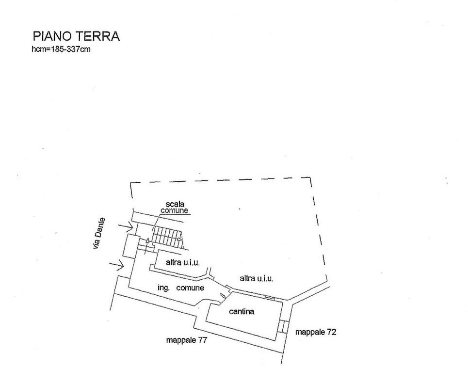 Trilocale via dante alighieri, 22, Dolceacqua - planimetria 1