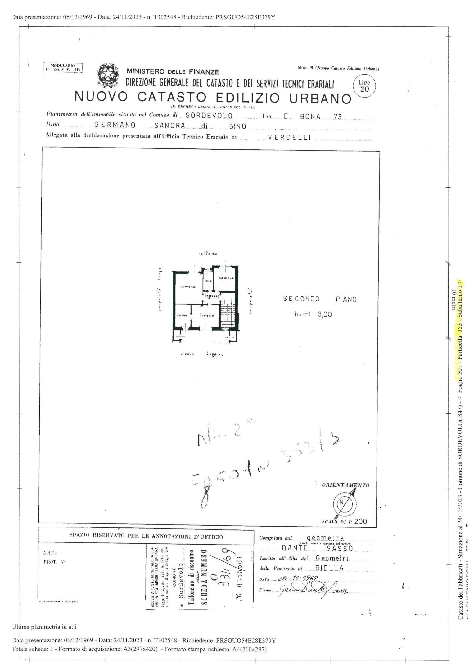 Trilocale Sordevolo - planimetria 1