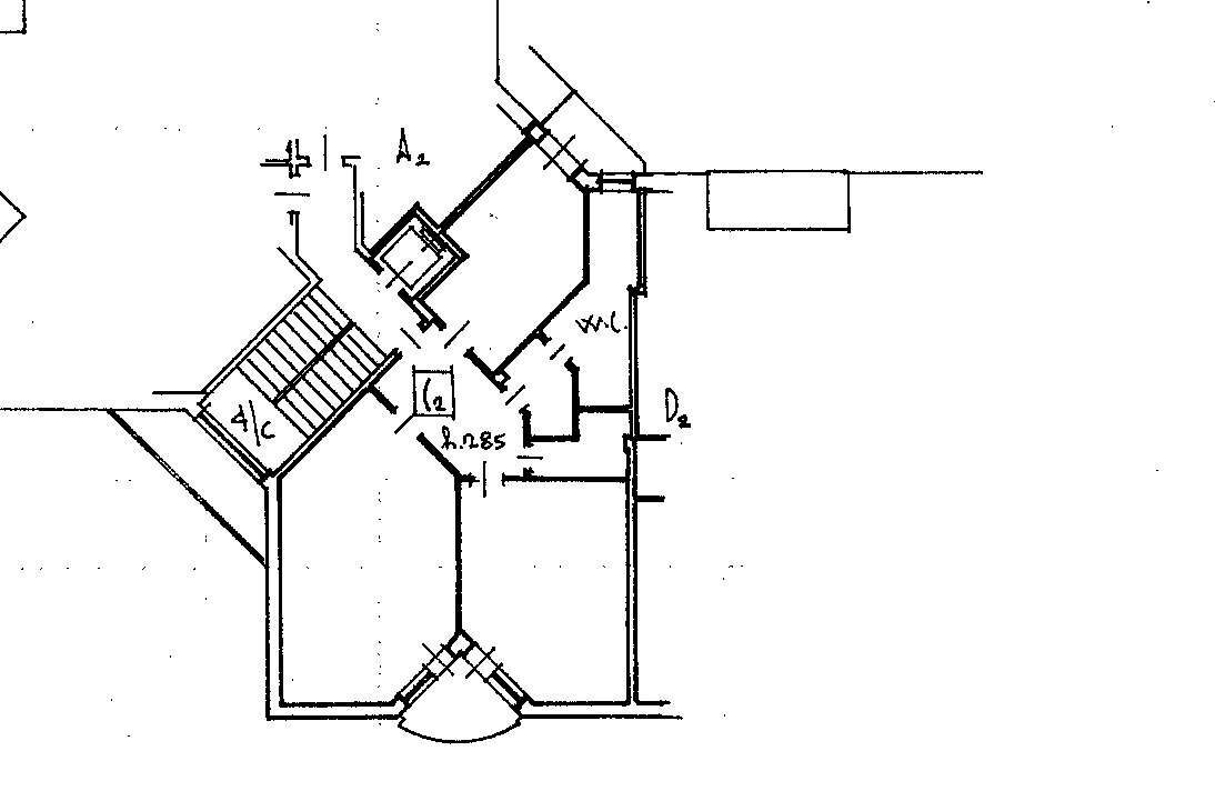 Three-room apartment via Selene, Carrù - floor plans 1