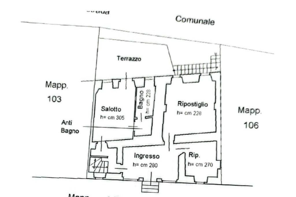 Casa semi indipendente Frazione Boero, Strona - planimetria 1