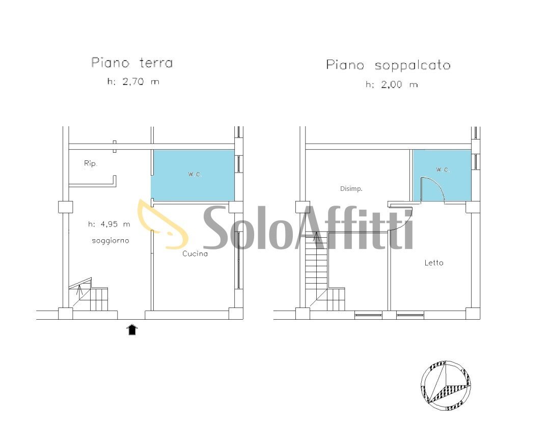 planimetria_stato_attuale.jpg - Two-room apartment Catanzaro - floor plans 1
