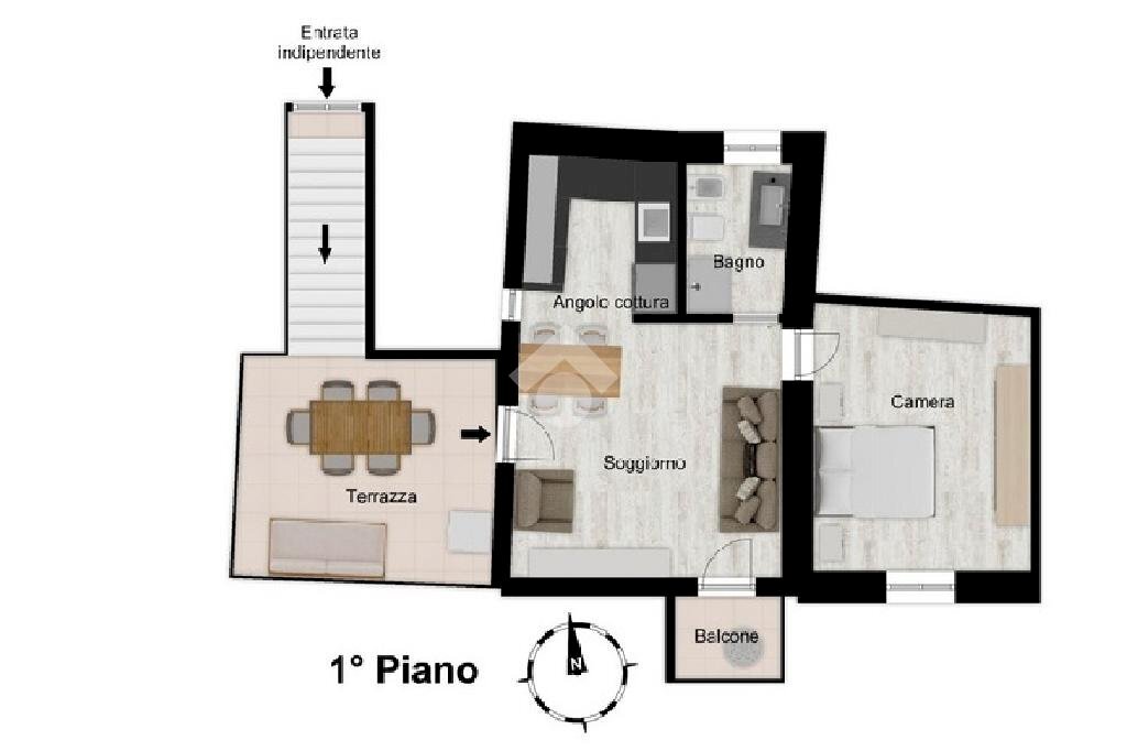 Bilocale Via Fontana Sottana, Pompeiana - planimetria 1