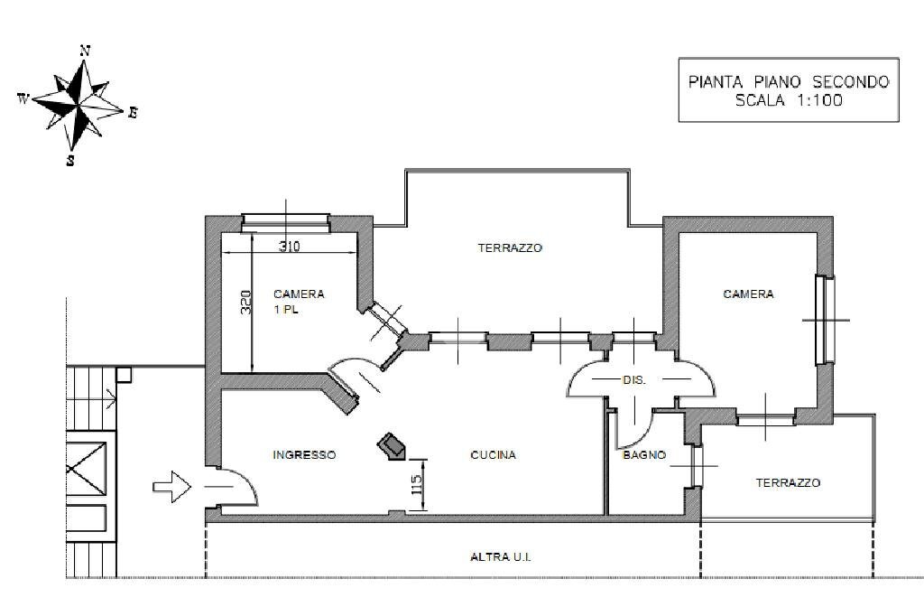 Trilocale Via Villa Contessa, Diano Castello - planimetria 1