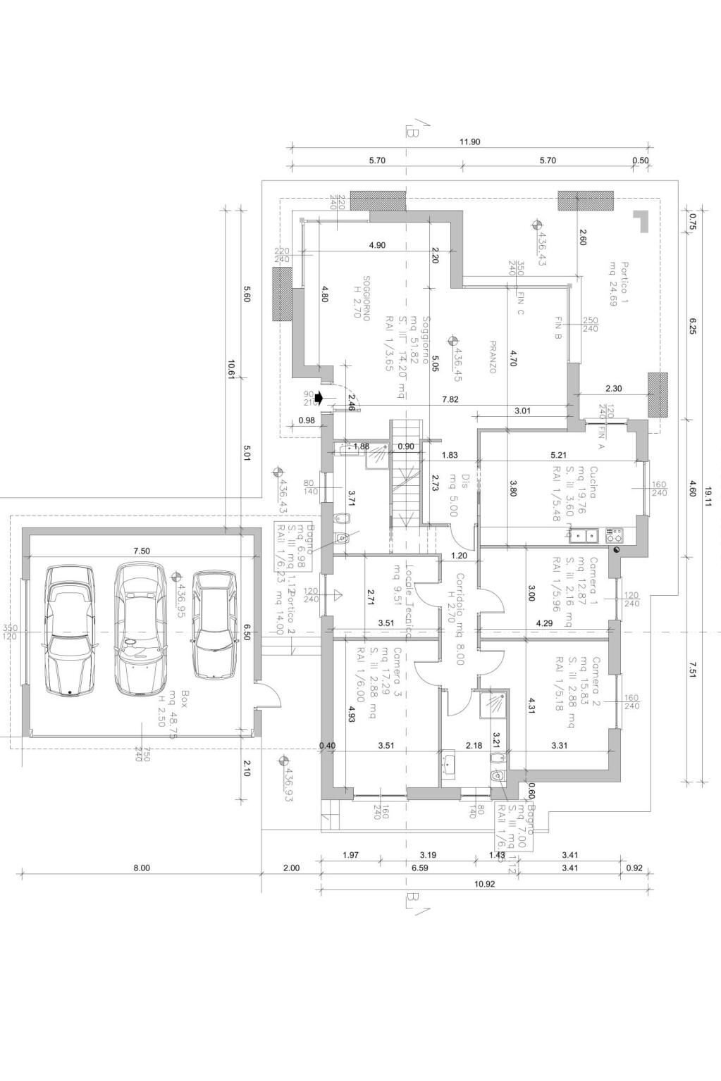 Villa via Miogni, Varese - floor plans 1