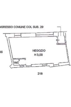 Negozio via Vittorio Emanuele II, Borgo Ticino - planimetria 1