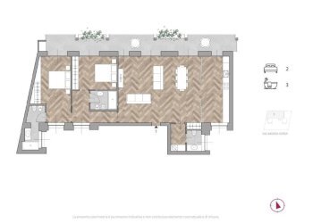 Planimetria - Three-room apartment via Andrea Doria, 7, Torino (neighborhood Centro) - photo 7