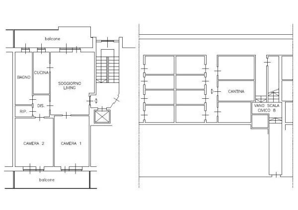Trilocale via Massimo Portalupi 6., Collegno - planimetria 1