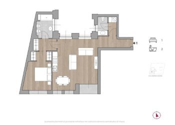 Planimetria - Bilocale via Andrea Doria 7., Torino (zona Centro) - foto 6