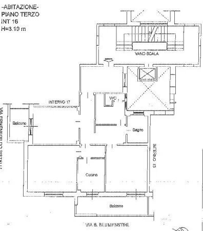 Trilocale via Ermenegildo Pistelli, 4, Roma - planimetria 1