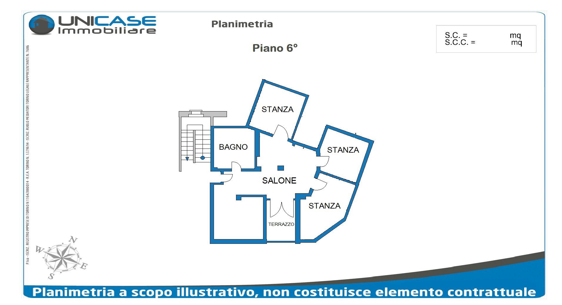 Appartamento via Puccini, 47, Moncalieri - planimetria 1