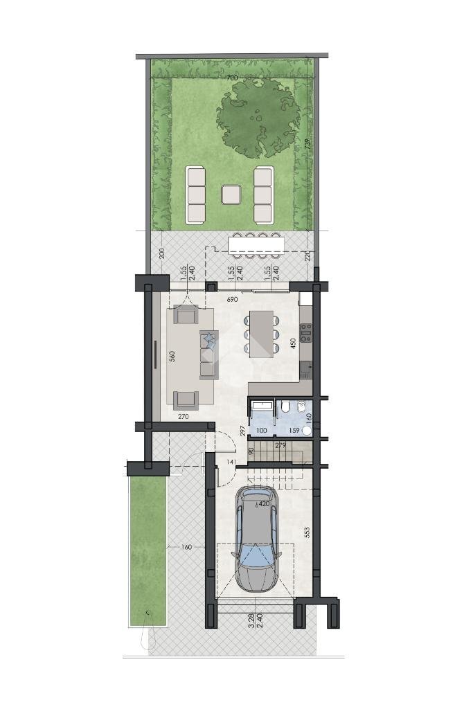 Villa a Schiera Via C. Rebucci, Carpi - planimetria 1