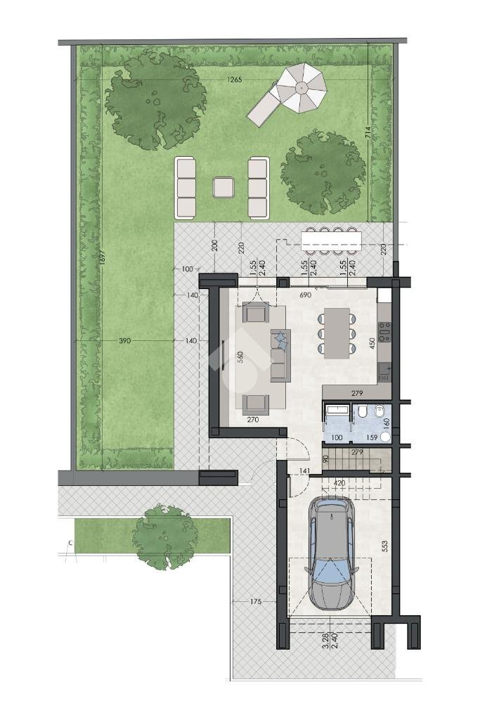 Villa a Schiera Via C. Rebucci, Carpi - planimetria 1