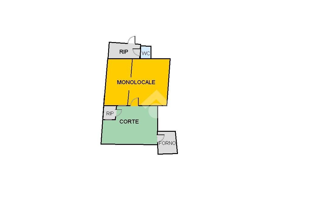 One-room apartment Frazione Toffoz, Montjovet - floor plans 1