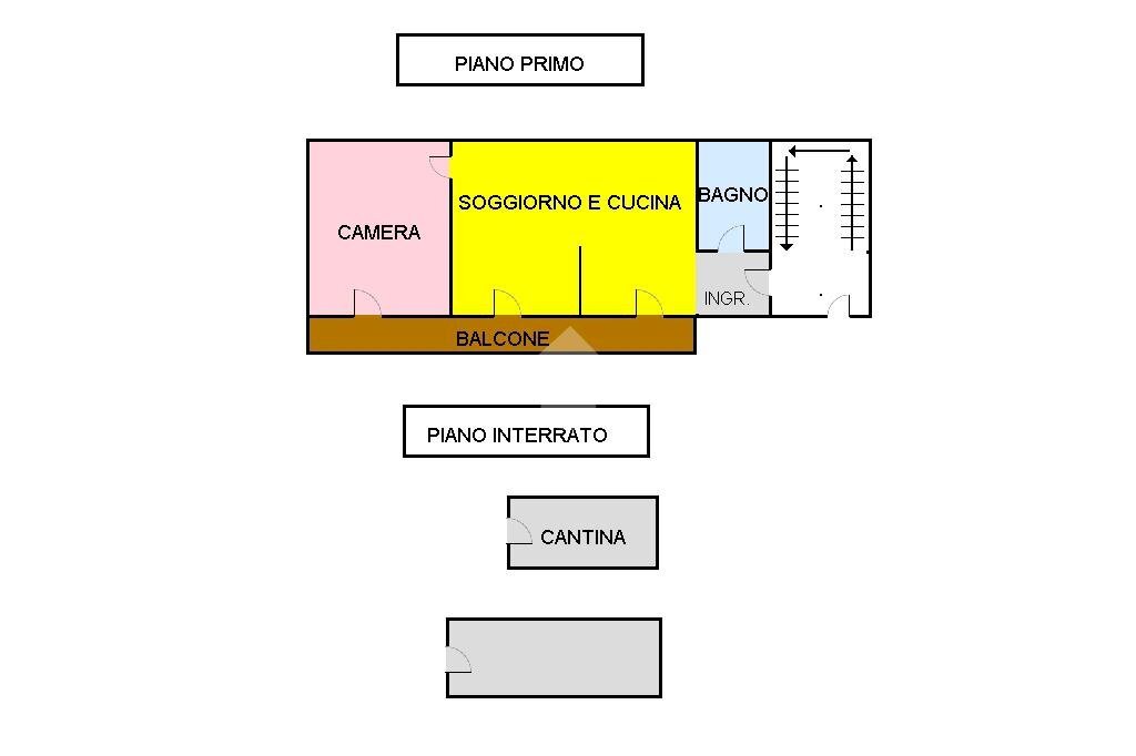 Two-room apartment Via Traforo, Bussoleno - floor plans 1