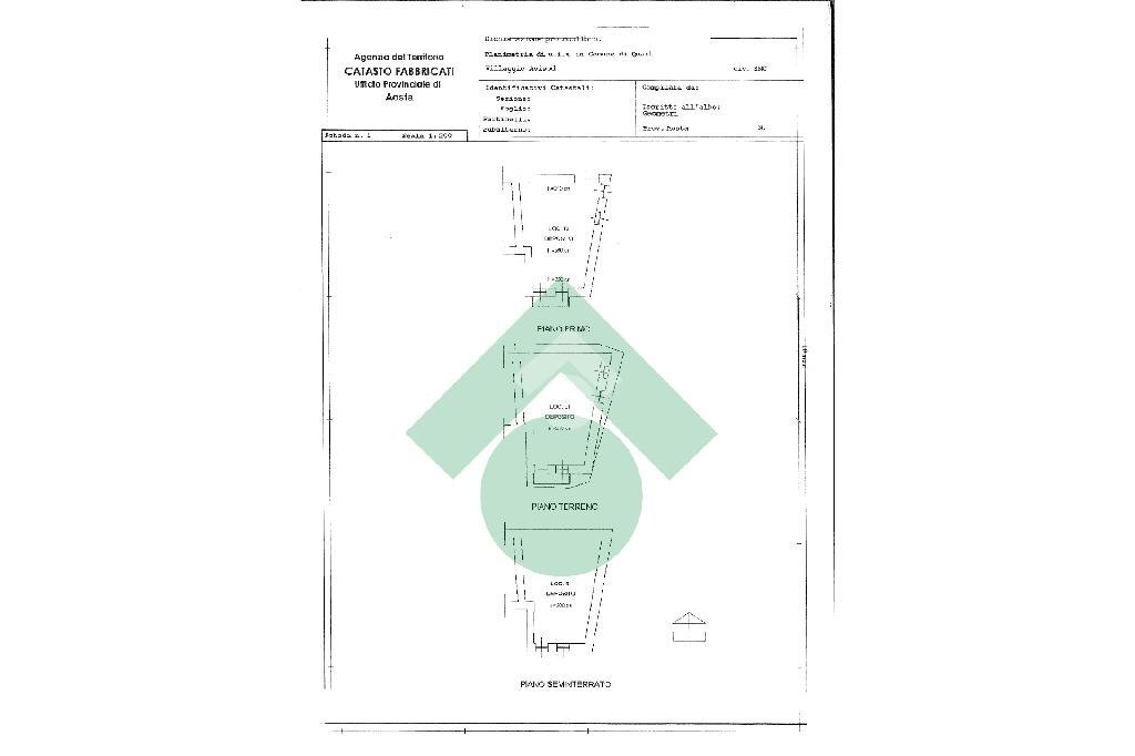 Rustico Villaggio Avisod, Quart - planimetria 1