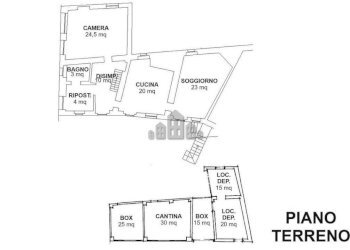 planimetria piano terreno - Casa indipendente via Vidracco, 4, Baldissero Canavese - foto 50