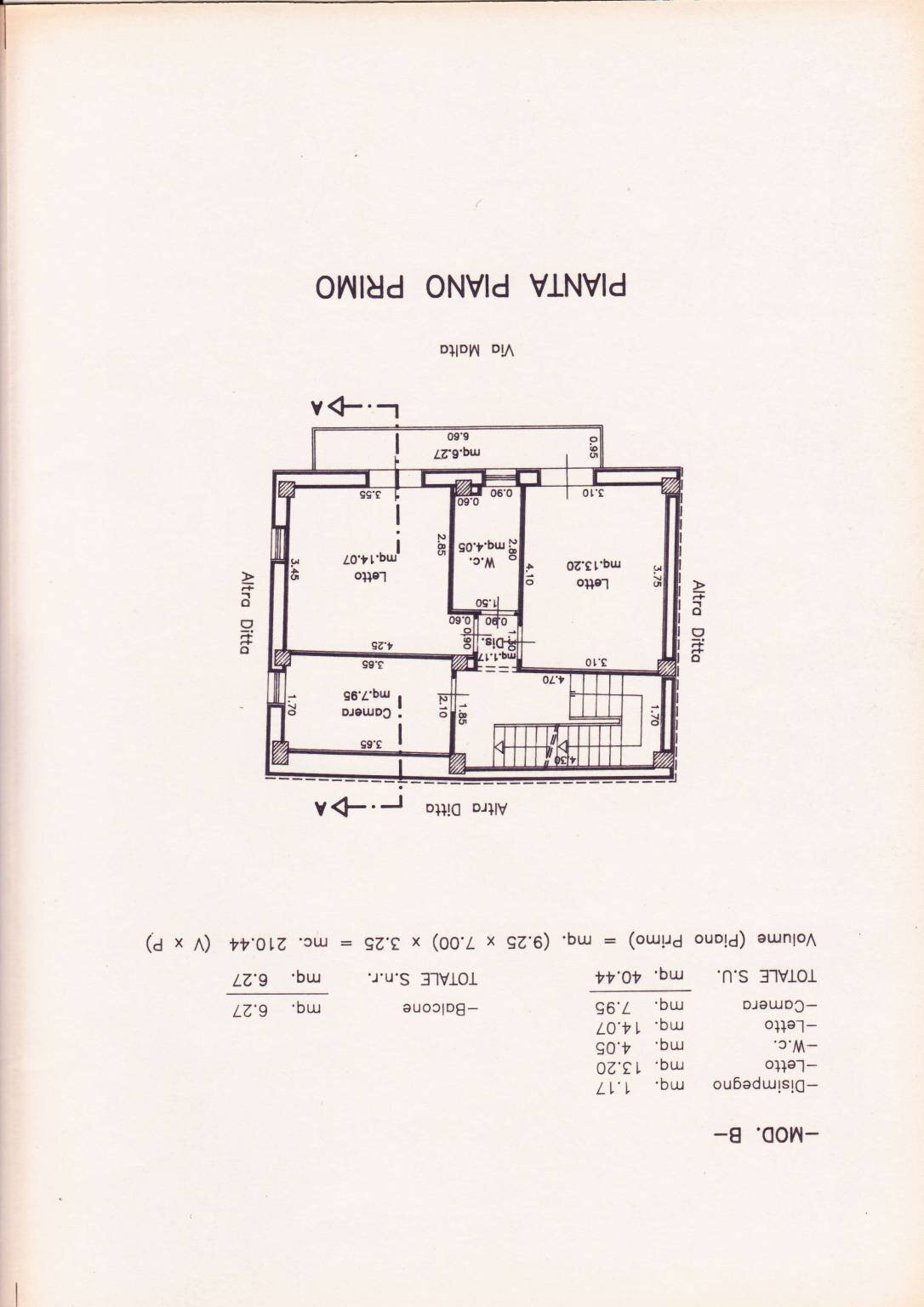 Three-room apartment via Renda, Castellammare del Golfo - floor plans 1