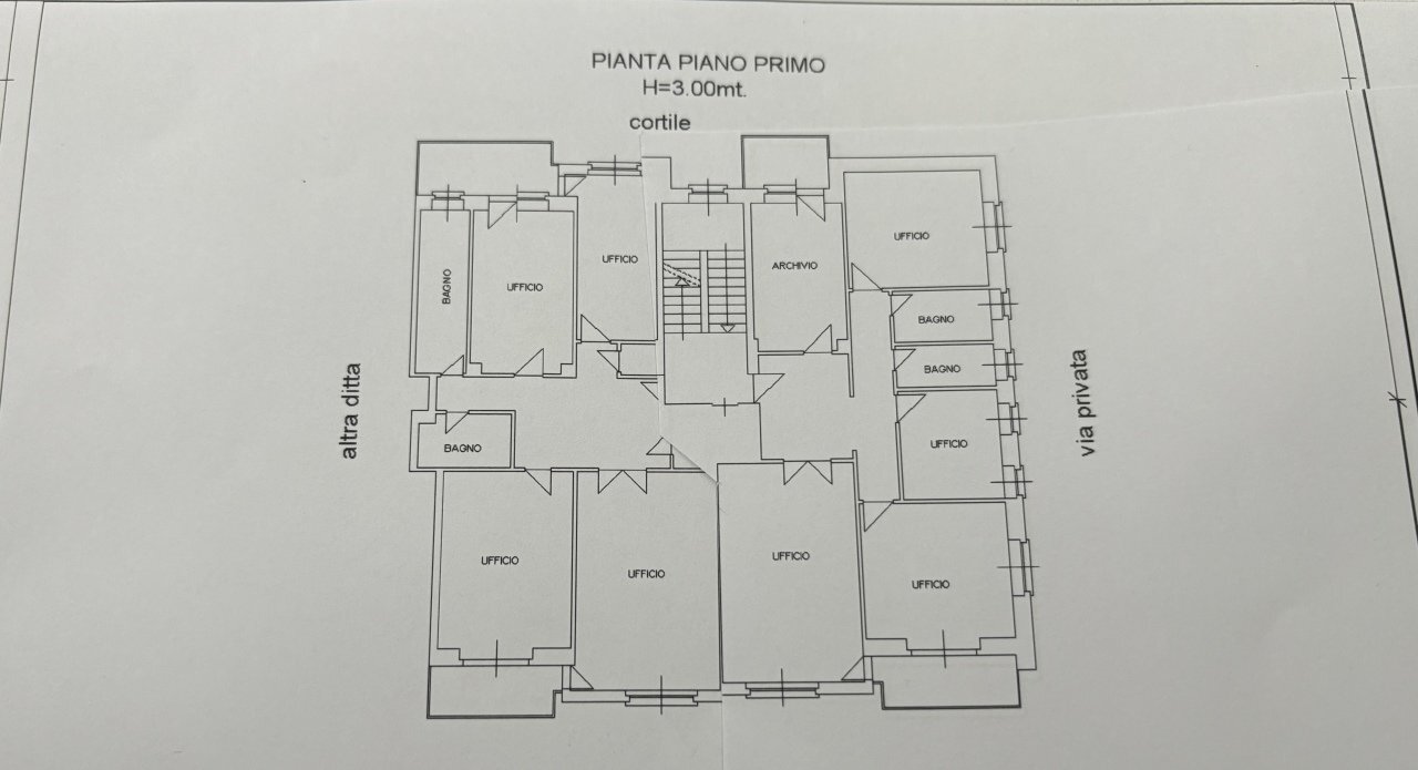 pianta unificata uff. corso Giambone.jpg - Ufficio Corso Giambone 63, Torino - planimetria 1