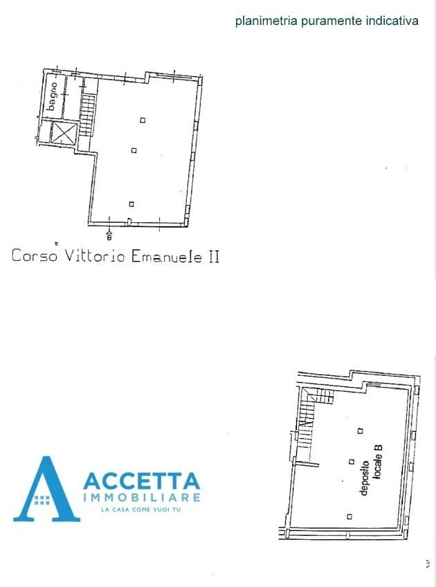 planimetria - Locale Commerciale Corso Vittorio Emanuele II 196, Taranto - planimetria 1