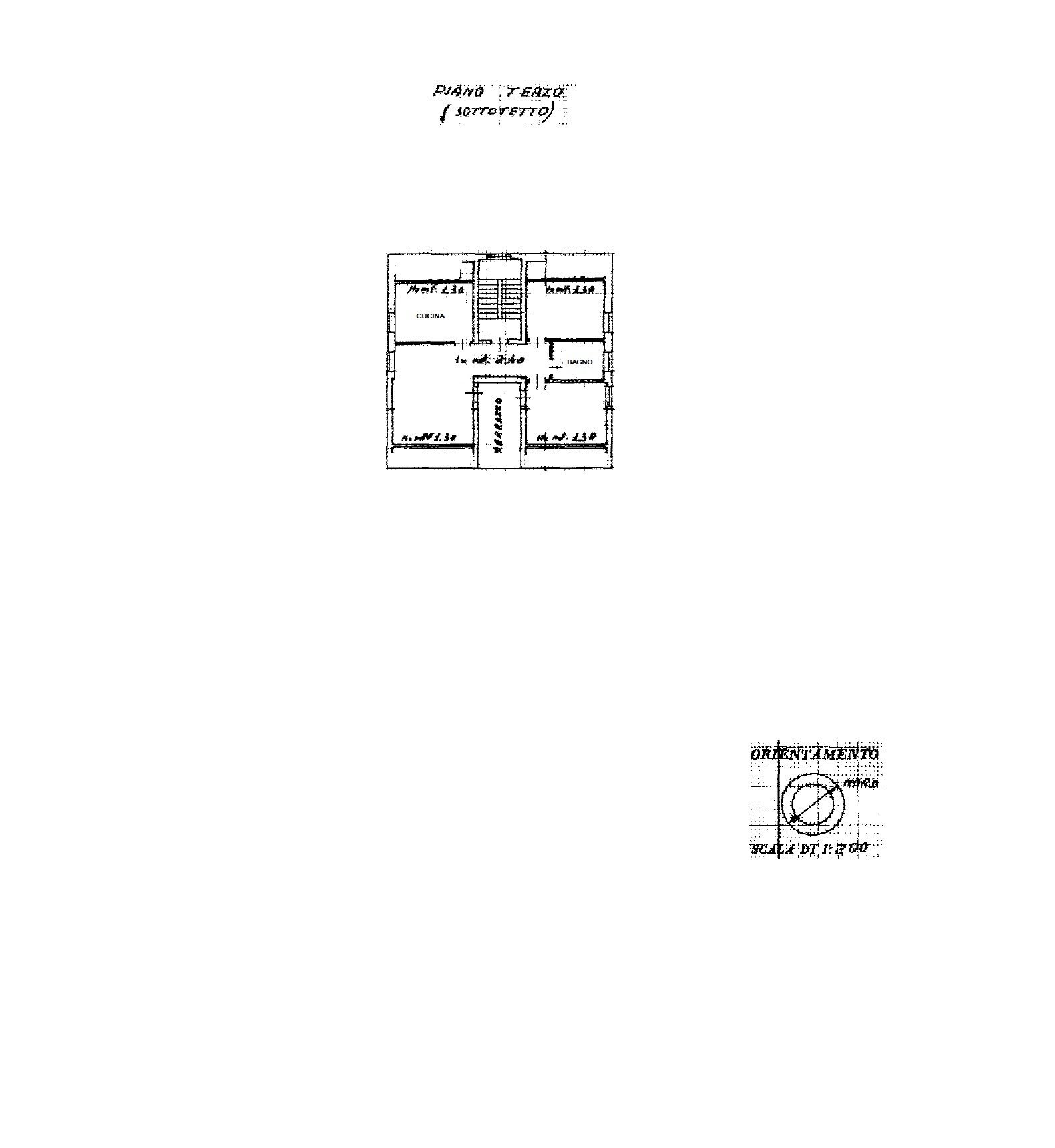 Three-room apartment via Erminio Long (Lausa), 6, Pomaretto - floor plans 1