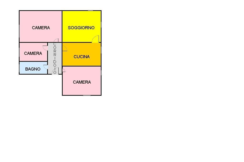 Quadrilocale Via Cesare Lombroso, Reggio nell'Emilia - planimetria 1