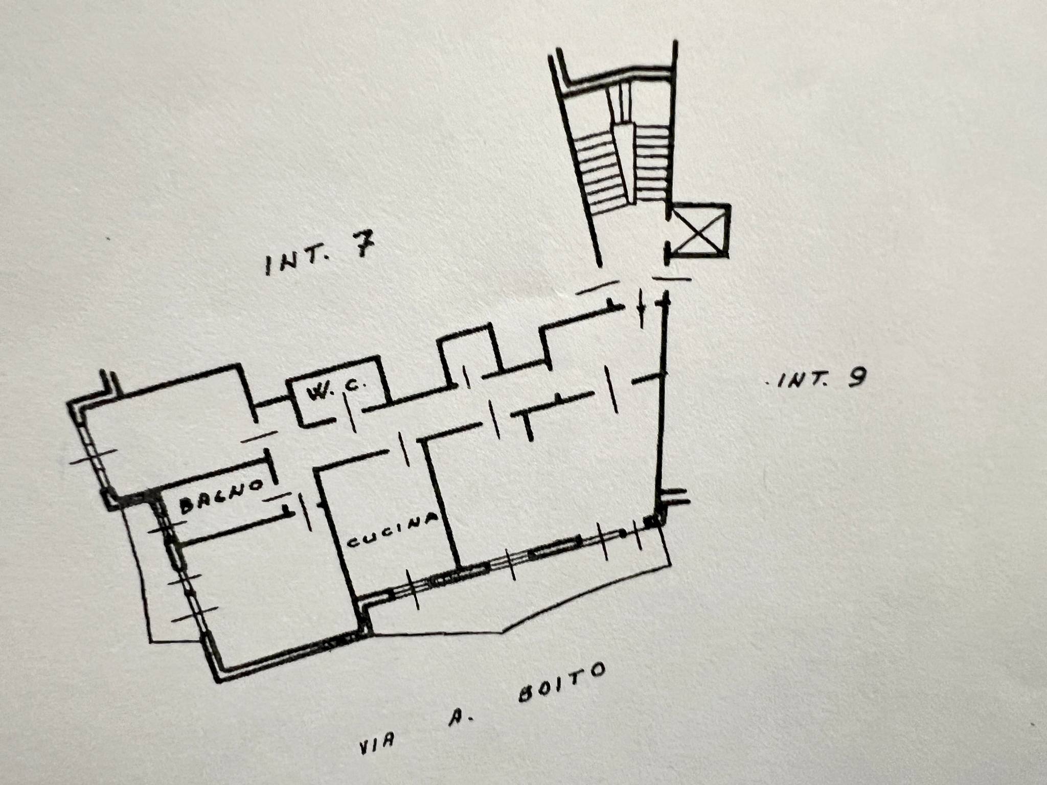 Four-room apartment via Arrigo Boito, Genova (neighborhood Pegli) - floor plans 1