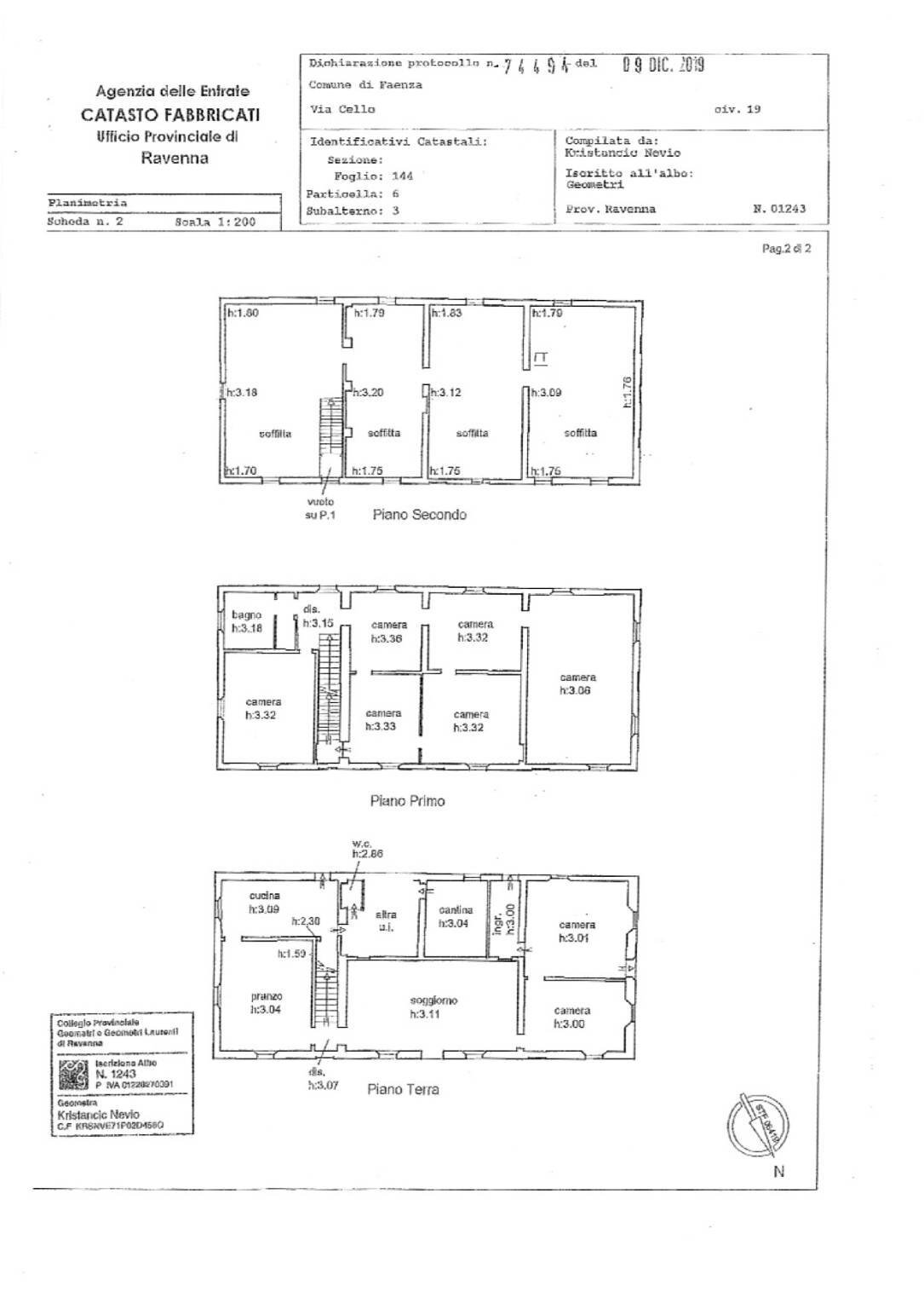 Villa via Celle, 19, Faenza - planimetria 1