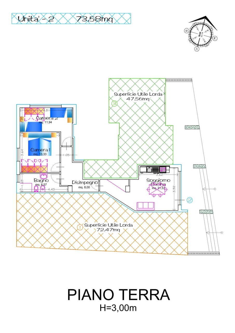 15 SAN BENEDETTO DEL TRONTO - Trilocale a 500 metr - Apartment San Benedetto del Tronto - floor plans 1