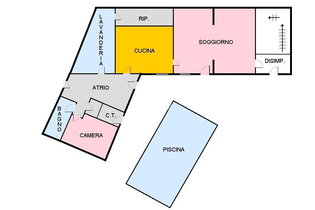 Casa indipendente Via Silvio Pellico, Cigliano - planimetria 1