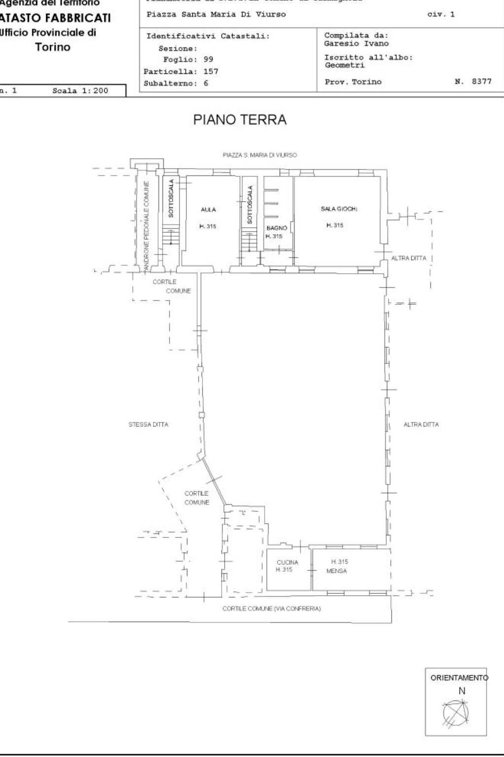 Villa piazza Santa Maria di Viurso, 1, Carmagnola - planimetria 1