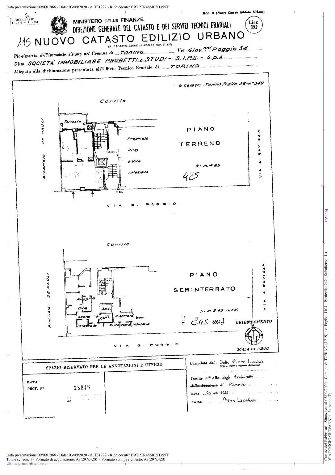 Negozio Poggio, 34, Torino - planimetria 1