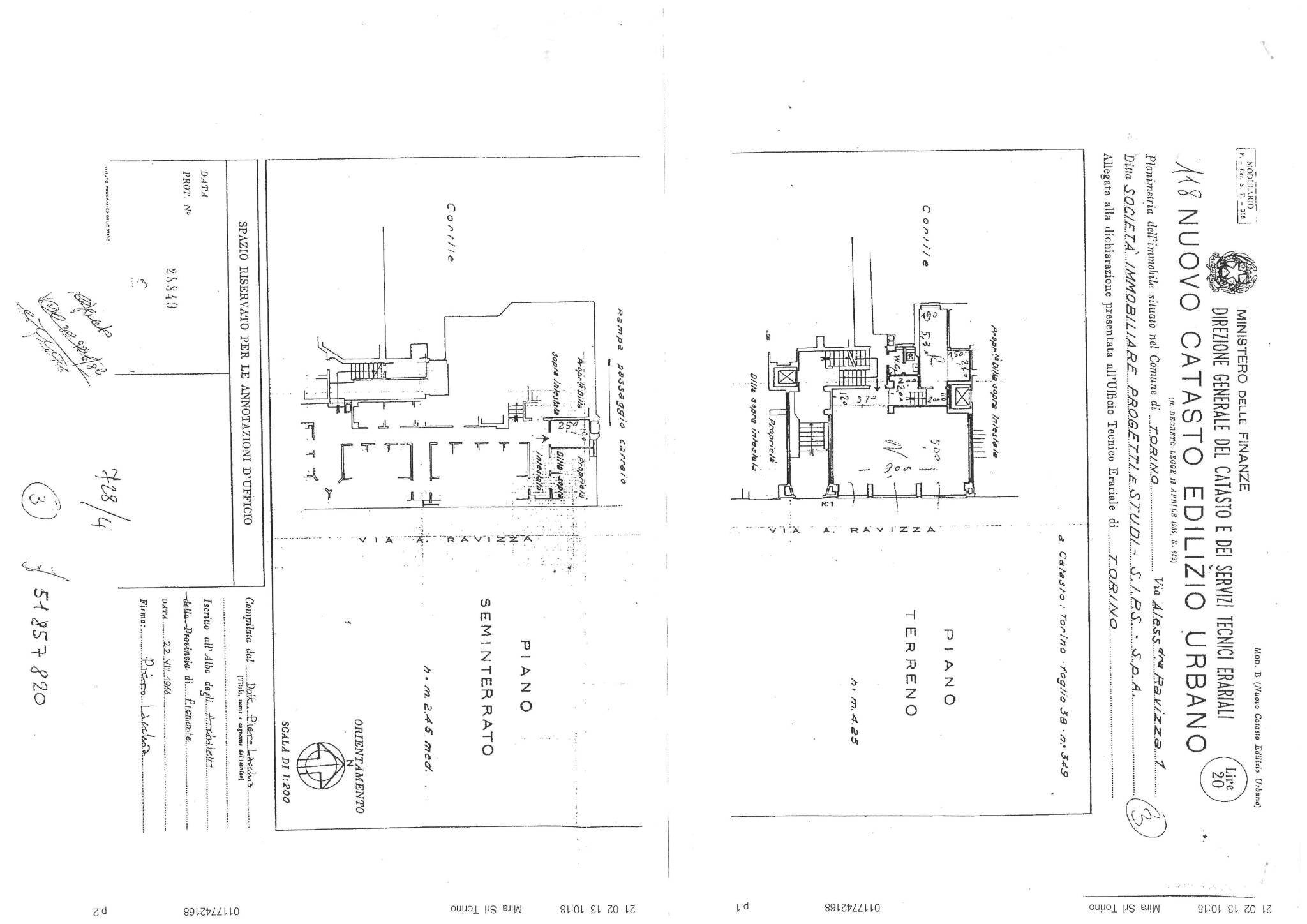 Negozio via Alessandrina Ravizza, 1, Torino - planimetria 1