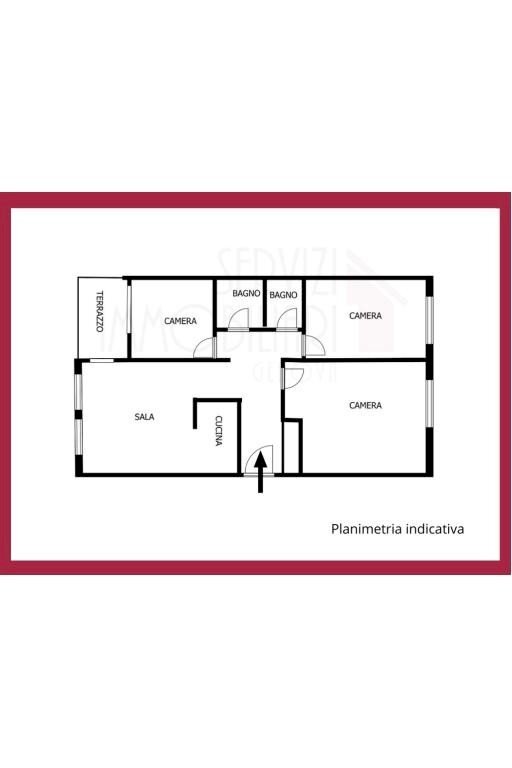 Four-room apartment via Carlo Linneo, Genova (neighborhood Sampierdarena) - floor plans 1