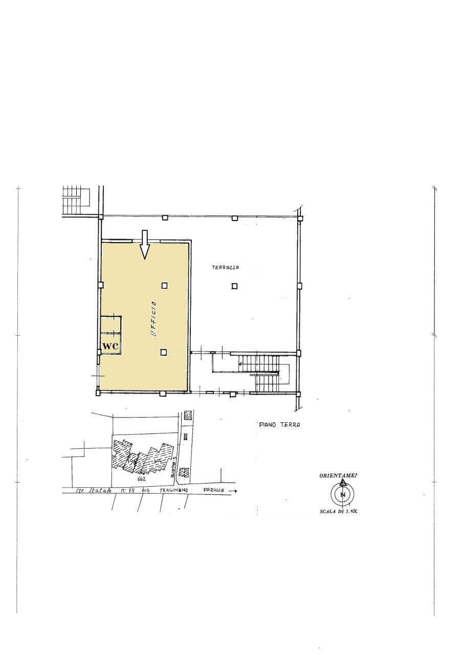 planimetria - Locale Commerciale Via W. I. Uljanow Detto Lenin 47, Corciano - planimetria 1