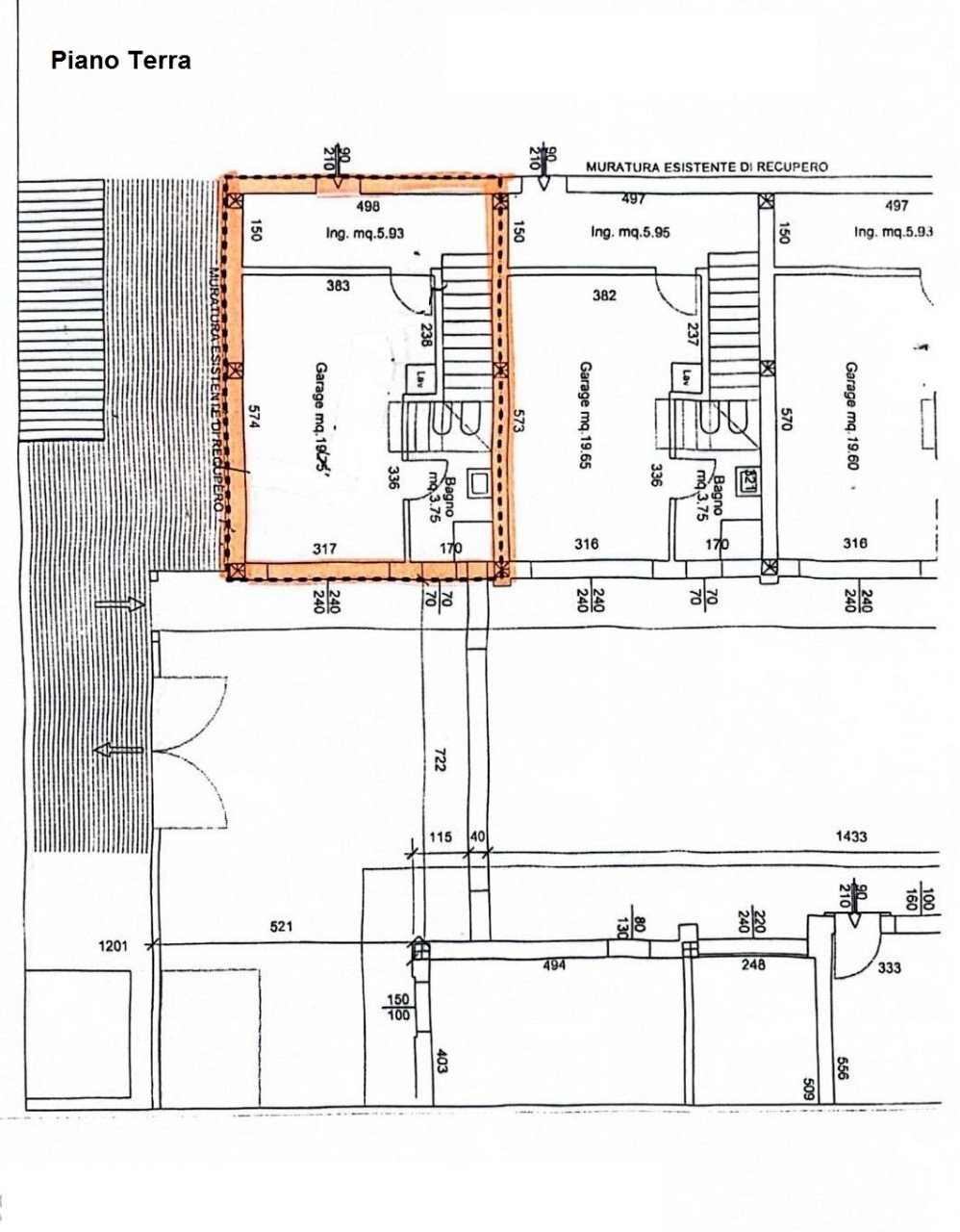Villa a Schiera Massa Lombarda - planimetria 1