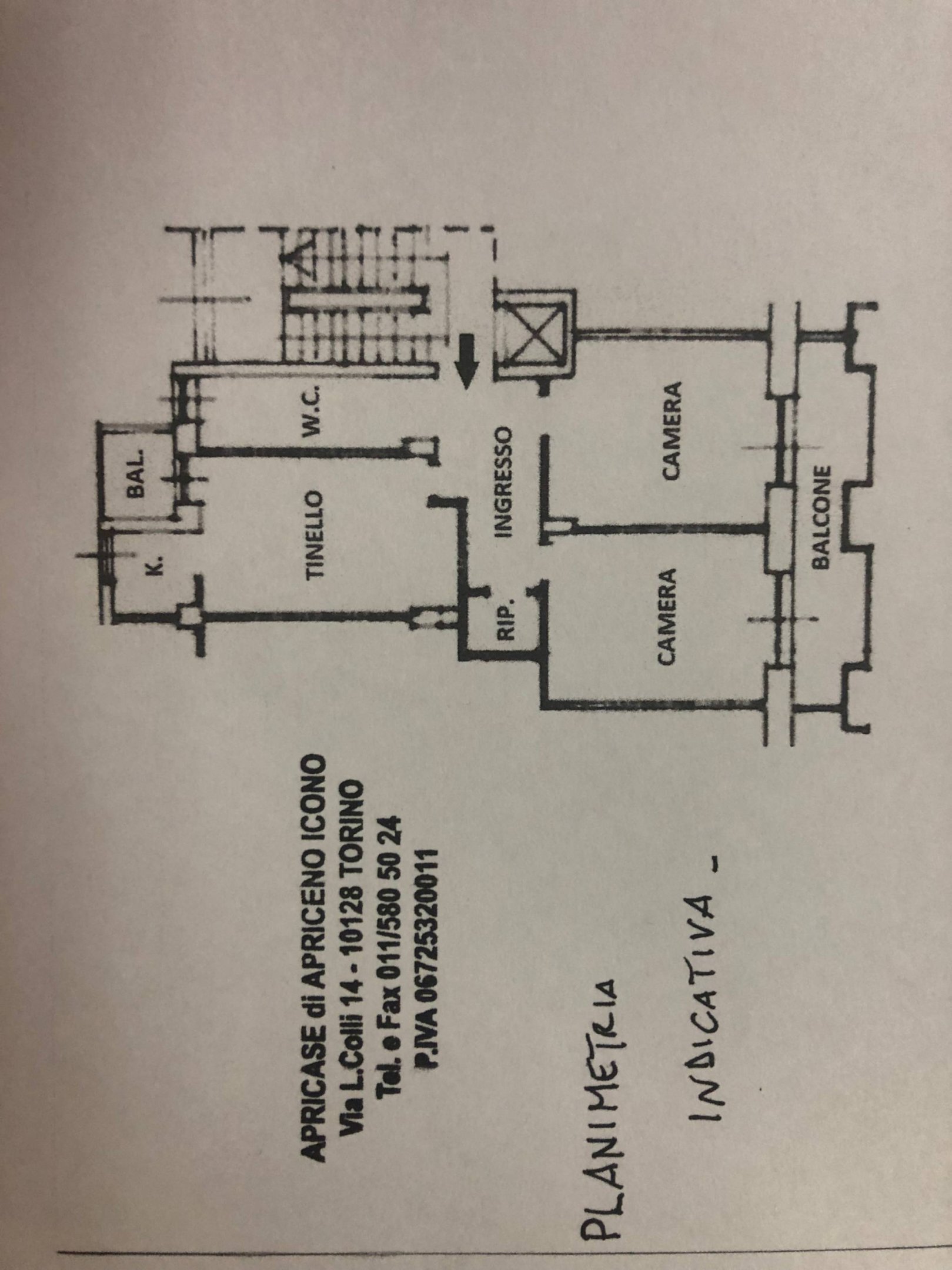Trilocale via Paolo Braccini, 50, Ciriè - planimetria 1