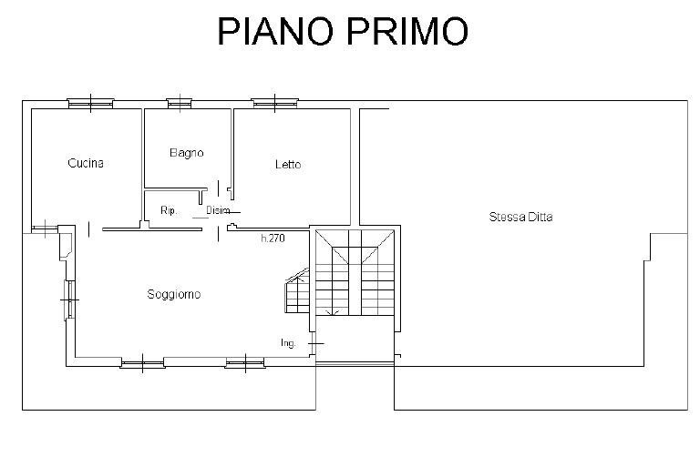 Trilocale via Casale, 31, Ivrea - planimetria 1
