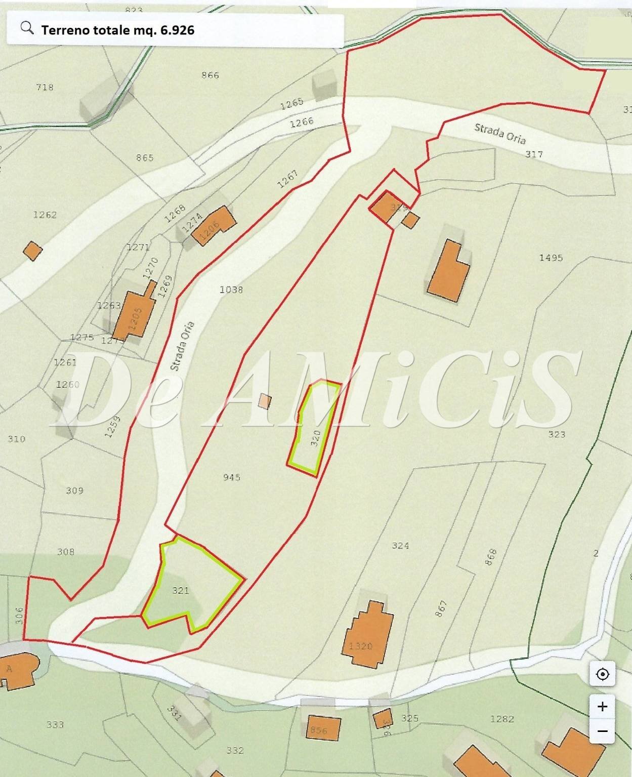 Terreno edificabile Località Orià, Soldano - planimetria 1