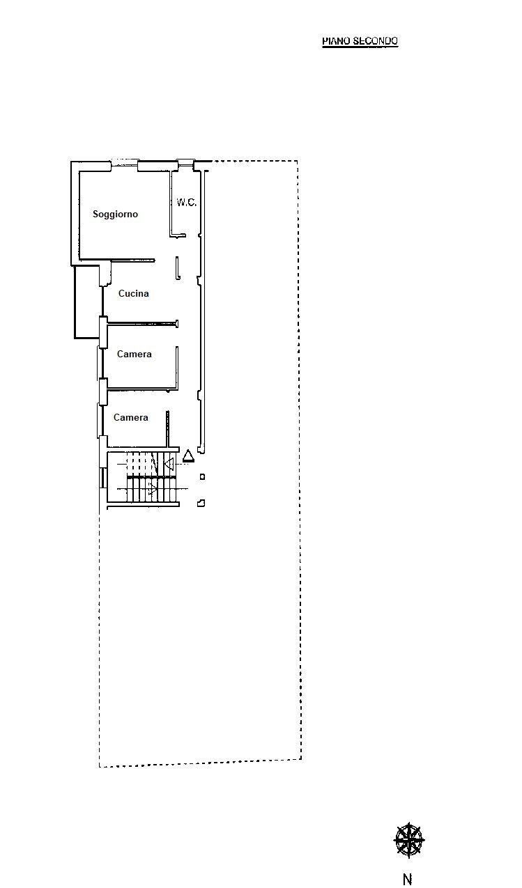 Stralcio planimetrico Via Berno 77.png - Four-room apartment Via Erpidio Berno 77, Genova - floor plans 1