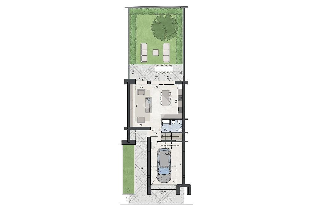 Terraced Villa Via Rebucci, Carpi - floor plans 1