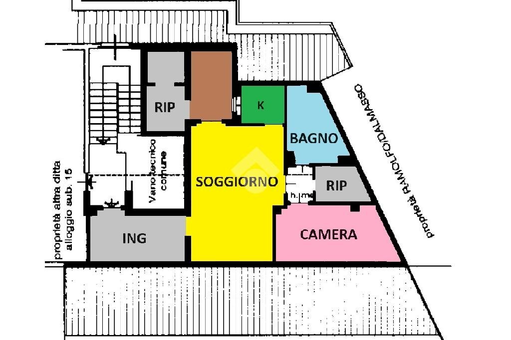 Bilocale Via Bistolfi, La Loggia - planimetria 1